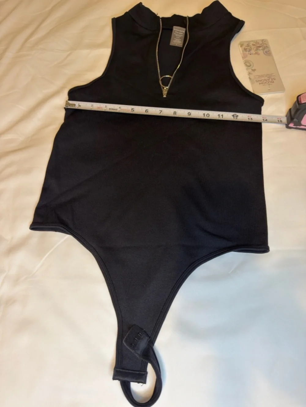 Black Bodysuit w/Zipper - Picture 3 of 9